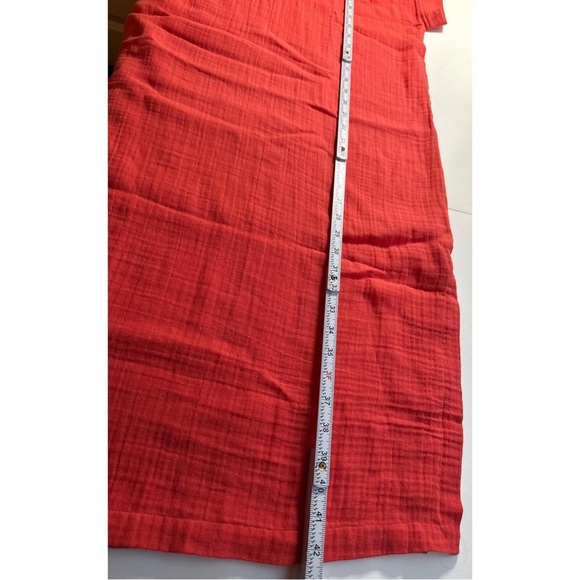 Eileen Fisher Casual Deep Neck Short Sleeve Maxi Dress - Picture 8 of 11